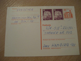 BERLIN 1977 2 Stamp On Cancel Postal Stationery Card BERLIN GERMANY - Postcards - Used