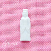 Feve Ancienne Blanche Ranque Ducongé Reine Biface Biscuit Blanc Emaillé Miniature - Frühe Figuren