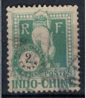 INDOCHINE     N°  YVERT :   TAXE 34 ( 2 ) OBLITERE       ( Ob   10/14 ) - Timbres-taxe