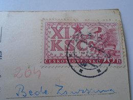 D190548  Czechoslovakia Slovakia  Stamp XI SJEZD KSC  -Kosice  1950's  Mauzóleum Krasnahorka - Other & Unclassified