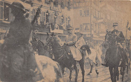 67-STRASBOURG- 3 CARTES- MILITAIRE- LE MARECHAL PETAIN, LES ZOUAVES , ASPECT DE LA PLACE KLEBER 1918 - Strasbourg