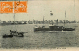 Quiberon * Vue Générale De La Plage * Bateau Vapeur - Quiberon