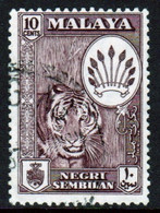 Malaysia Negri Sembilan 1957 Single 10c Stamp From The Definitive Set In Fine Used. - Negri Sembilan