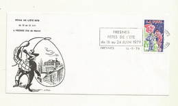 FLAMME FRESNES FETES DE L'ETE DU 14/05/1979. - Mechanische Stempels (reclame)