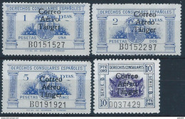TA147SCCF-L4274PC-TFISCALPOSTA.Maroc.Marocco.TANGER ESPAÑOL.CONSULARES AEREOS.1926  (Ed 147/0*) Con Charnela.MUY BONITO - Fiscal-postal
