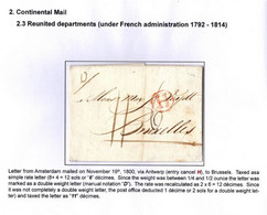 Lettre 1800 D'Amsterdam Via Antwerp To Brussel - Taxed As A Simple Rate Letter - 6 Et 11 Décimes - ...-1852 Precursori