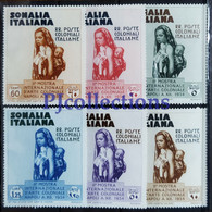 N475- SOMALIA ITALIANA - MOSTRA ARTE COLONIALE - COLONIAL ART EXHIBITION SET COMPLETO FULL SET 6 STAMPS MINT - Somalië