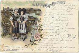 Delcampe - GRUSS  Aus  ELSASS-LOTHRINGENT - Elsass
