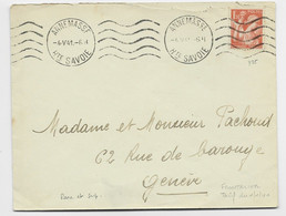 IRIS 1FR50 ORANGE SEUL LETTRE ANNEMASSE 4.V.1941 HTE SAVOIE POUR GENEVE TARIF FRONTALIER RARE - 1939-44 Iris