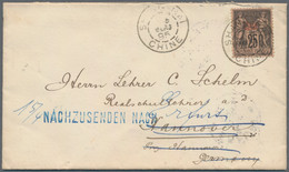 China - Post Marks: 1895 , Cover To Germany Franked With France "CHINE" Overprin - Non Classés