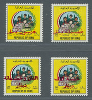 Iraq: 1995, Freimarken Mit Neuem Wertaufdruck 4 Werte Komplett In Tadelloser Pos - Iraq
