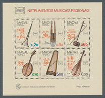 Macao: 1986, Musikinstrumente-Block  1986 Music Instruments Souvenir Sheet - Unused Stamps