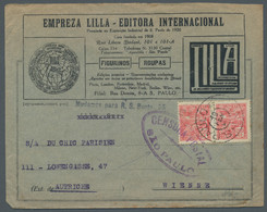 Brazil: 1930-32, Zwei Briefe Mit Unterschiedlichen Zensurstempeln, Einer Aus Cur - Covers & Documents