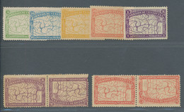 Venezuela: 1896, Miranda Issue, Cpl. Set Plus Tete-beche Pairs Of The 50c. Red A - Venezuela