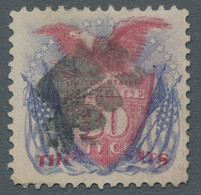 United States: 1869, 30 Cents Blau/karmin Mit Klarer Waffeleinpressung Gestempel - Used Stamps