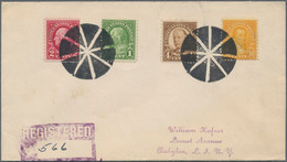 United States: 1931. Fancy Cancel 'Bandages' Twice On Registered Cover From Shar - Covers & Documents