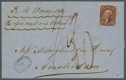 United States: 1862, Thomas Jefferson, 5 C. Brown Of The 1861 Ff. Issue As Parti - Other & Unclassified