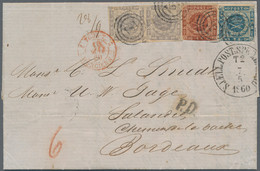 Denmark: 1860, 2, 4 And A Pair Of The 16 S. On Cover With Numeral Cancellation " - Covers & Documents