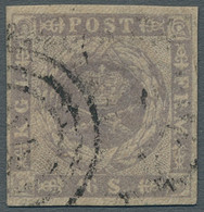 Denmark: 1854, Freimarke 16 Skilling Gräulichviolett Vollrandig Geschnitten In S - Used Stamps