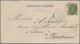 Denmark: 1878, 16 S Grey / Green, Number In The Frame, Perf Flaws, As Single Fra - Covers & Documents