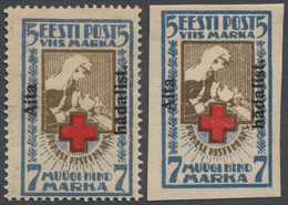 Estonia: 1923, Rotes Kreuz 5 M. + 2 M. Mit Aufdruck 'Aita / Hädalist' Gezähnt Un - Estonie