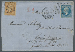 France: 1864, Napoleon III. Gezähnt, 10 C. Und 20 C. Als Mischfrankatur Auf Voll - Lettres & Documents