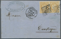 France: 1871, Bordeaux-Ausgabe, Ceres 10 C. Orangebraun (Report 2), Sehr Breitra - Lettres & Documents