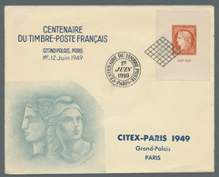 France: 1949, 100 Jahre Französische Briefmarken, Ceres 10 F. Als Block (Yvert 8 - Autres & Non Classés