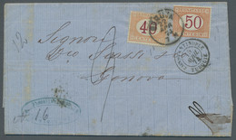 French Post Offices In The Levant: 1874, Unfrankierter Geschäftsbrief Aus Konsta - Autres & Non Classés