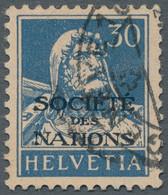 Schweiz - Völkerbund (SDN): 1924, 30 Rapppen Auf Geriffeltem Papier (Zumstein-Nr - UNO