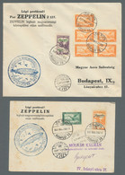 Hungary: 1931, Zeppelin 2 Werte Komplett Auf 2 Belegen Der Ungarnfahrt Je In Mis - Storia Postale