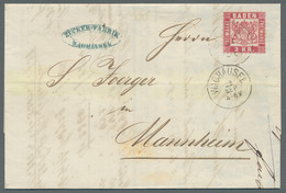 Baden - Ortsstempel: WAGHÄUSEL; 1871, Freimarke 3 Kr. Mittelrosarot Entwertet Mi - Autres & Non Classés