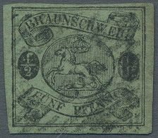 Braunschweig - Marken Und Briefe: 1863, 1/2 Groschen Schwarz/ Lebhaftgraugrün, B - Brunswick