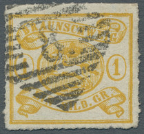 Braunschweig - Marken Und Briefe: 1864, 1 Silbergroschen Gelbocker, Linienförmig - Brunswick