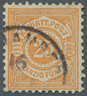 Württemberg - Marken Und Briefe: 1890, 25 Pfennig Gelborange, Zart Gestempelt , - Other & Unclassified