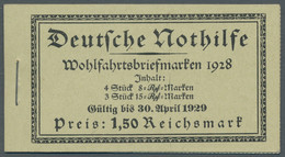 Deutsches Reich - Markenheftchen: 1928, Nothilfe-Markenheftchen Mit Postfrischem - Postzegelboekjes