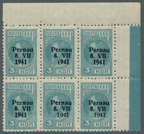 Dt. Besetzung II WK - Estland - Pernau (Pärnu): 1941, Freimarke 3 Kopeken Dukelg - Occupation 1938-45