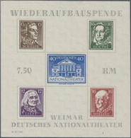 Sowjetische Zone - Thüringen: 1946, Ungezähnter Theaterblock Der Plattentype VII - Other & Unclassified