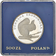 Polen: 1985, 500 Zloty-Sonderprägung "Eichhörnchen" Aus 750er Silber In Polierte - Poland