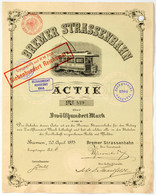 Alte Aktien / Wertpapiere: BREMEN; 1895, "Bremer Strassenbahn" Aktie über 1.200 - Other & Unclassified
