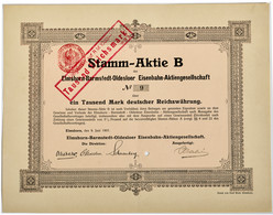 Alte Aktien / Wertpapiere: ELMSHORN; 1907, "Elmshorn-Barmstedt-Oldesloer Eisenba - Other & Unclassified