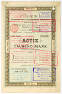 Alte Aktien / Wertpapiere: VALLENDAR; 1898, "Fabrik Feuerfester Und Säurefester - Other & Unclassified