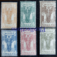 N481- SOMALIA 1926 PRO ISTITUTO COLONIALE - PRO COLONIAL INSTITUTE SET COMPLETO FULL SET 6 STAMPS MH - Somalië