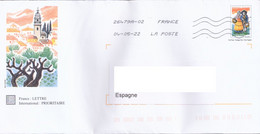 2022 ENTERO POSTAL FRANCIA-SANTONS DE PROVENCE-TARIFA HASTA 20 GR. CIRCULADO - Lots Et Collections : Entiers Et PAP