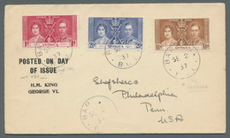 British Colonies: OMNIBUS ISSUES, Coronation 1937, 45 Different Cpl. Issues On C - Other & Unclassified