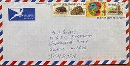 SOUTH AFRICA 2000, TORTOISE,MOTHER FATHER & CHILD ,GIRAFFE,TORTOISE,HEDGEHOG,4 STAMPS,SLOGAN USE REGISTERED LETTER SERVI - Covers & Documents