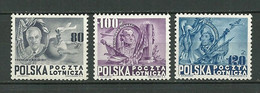 POLAND MNH ** PA 24-26 Emis à La Gloire De La Démocratie, F D ROOSEVELT CASIMIR PULASKI KOSCIUSZKO - Unused Stamps