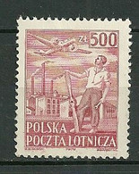 POLAND MNH ** PA 27 Aviation Avion Industrie Et Ouvrier - Ongebruikt