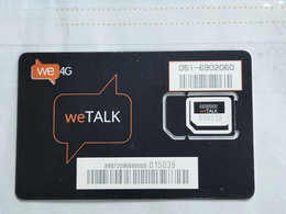Israel-Gsm Card-we TALK-We 4G-(140B)(89972096690000-015039)(051-6902060)-(lokking Out Side-CHIP)+1prepiad Free - Collections