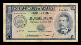 Cabo Cape Verde 50 Escudos 1958 Pick 48 BC F - Cabo Verde